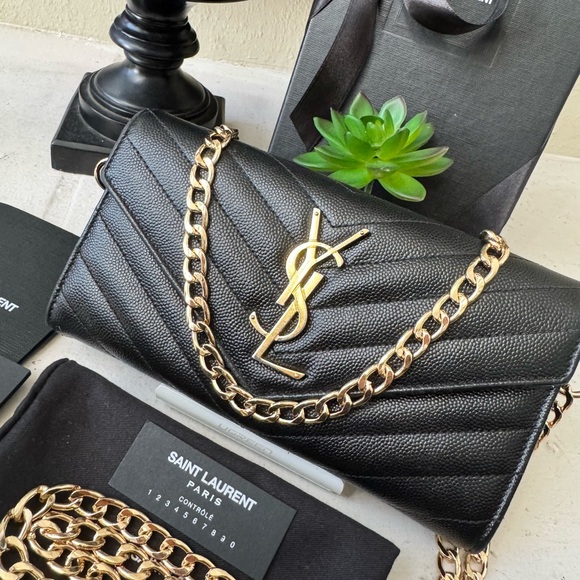 SOLD - 💎Authentic Saint Laurent YSL Cassandre Matelasse Long Flap Wallet - Picture 3 of 16